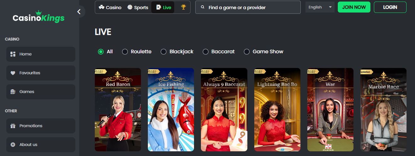 Joacă baccarat și ruletă cu dealeri reali live
